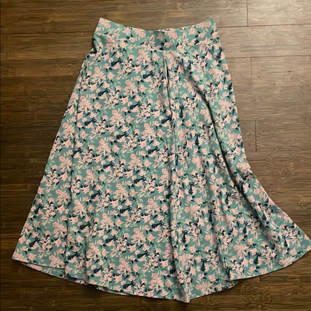 Pact Fit & Flare Skirt Floral Spruce